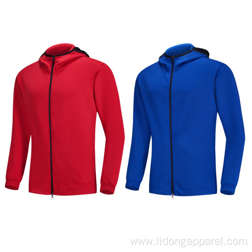 men women polyester hooded sport running jacket